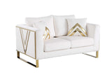 Vista Bonita Cream Velvet Living Room Set