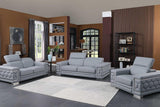 Favo Light Blue Leather Chair