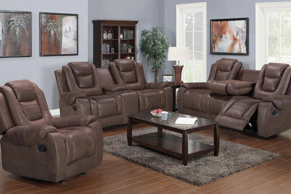 Galaxy Brown Upholstered Loveseat