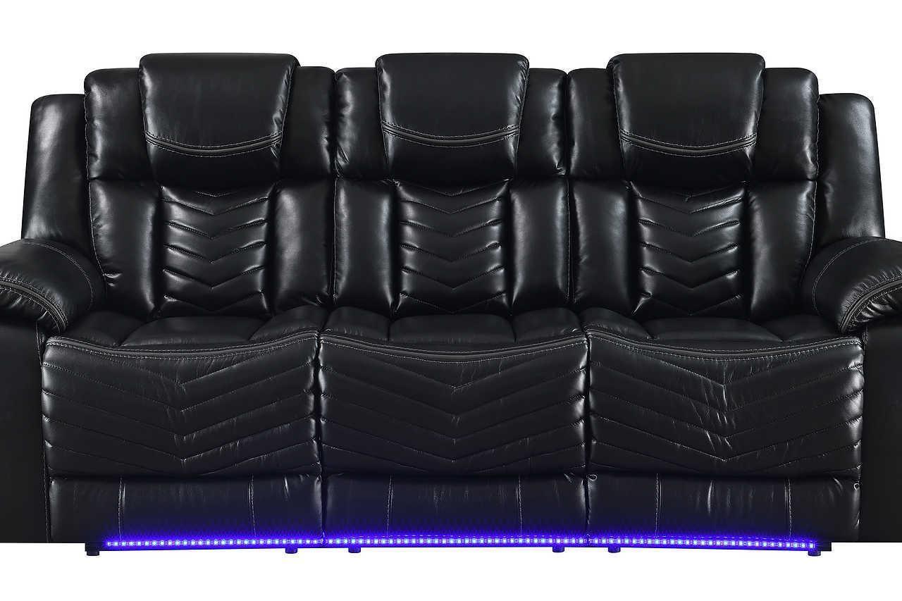 Lucky Charm Black 3-Piece Power Reclining Set