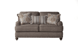 Phineas Driftwood Modern Contemporary Solid Wood Fabric Upholstered Chair - Ella Furniture