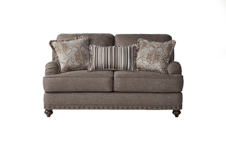 Phineas Driftwood Modern Contemporary Solid Wood Fabric Upholstered Chair - Ella Furniture