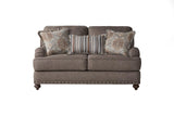 Phineas Driftwood Modern Contemporary Wood, Engineered Wood Fabric Sofa & Loveseat - Ella Furniture