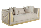 Monaco Cream Velvet Living Room Set