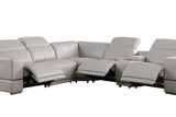 Franco Light Gray 6-Piece 3 Power Reclining Sectional
