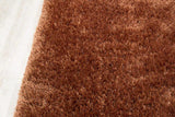 Afro Shag Rust Modern Transitional Art Silk Shine Rug - Ella Furniture