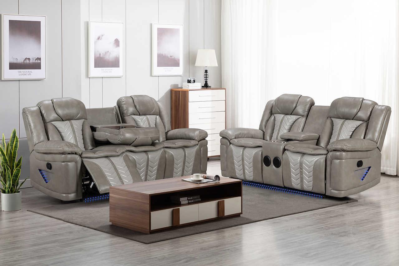 Innova Grey 3-Piece Reclining Set