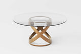 Sami 51" Glass Top Table