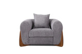 Stylus Pewter Fabric 2-Piece Living Room Set