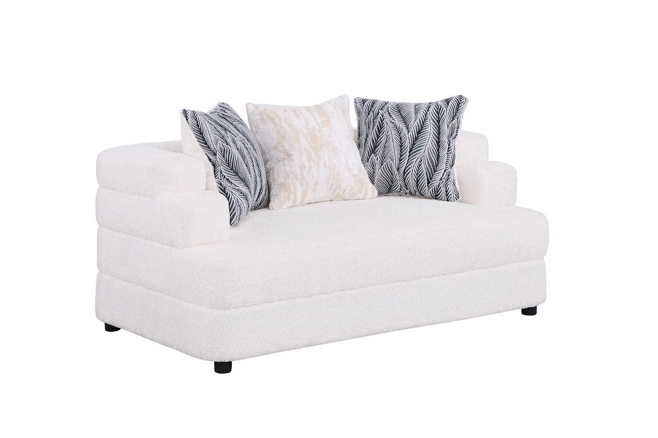 Stepso Cream Boucle Living Room Set
