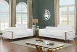 Giorgio White Modern Italian Leather Collection - Ella Furniture