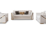 Hilena White Velvet Living Room Set