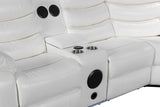 Turbo White Power Reclining Sectional