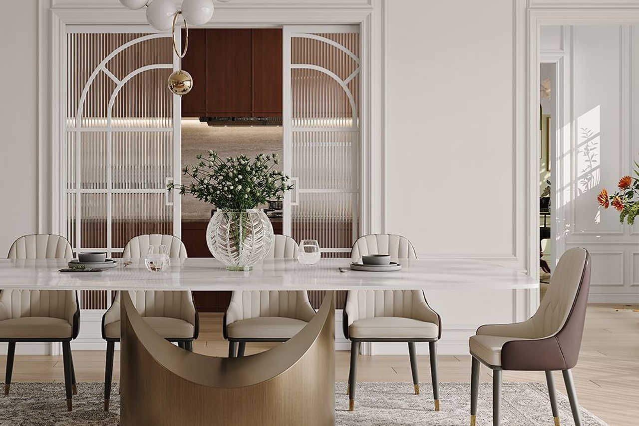Lexi Glossy White Table