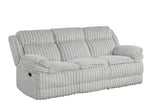 Mellow Grey Thick Stripe Fabric 3-Piece Reclining Set