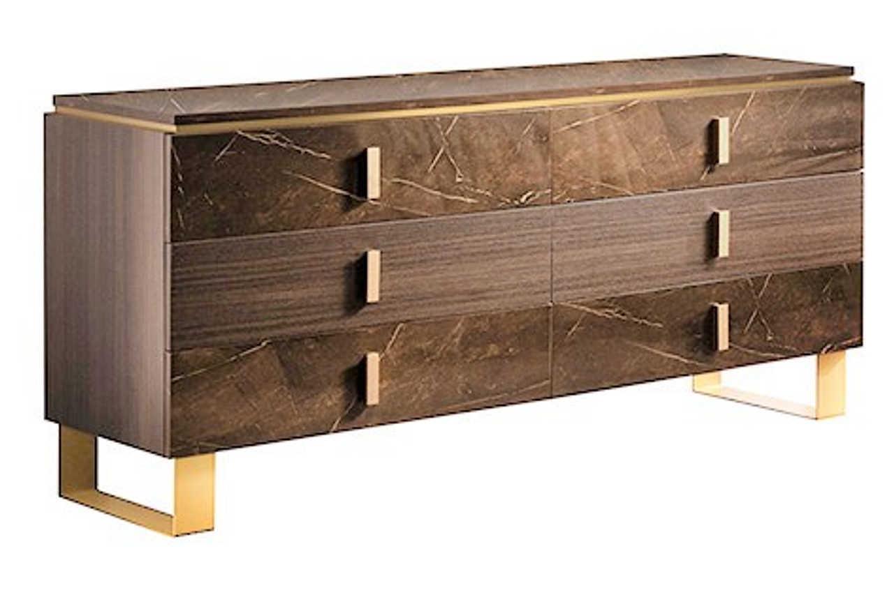 Essenza Brown LED Italian Bedroom Set