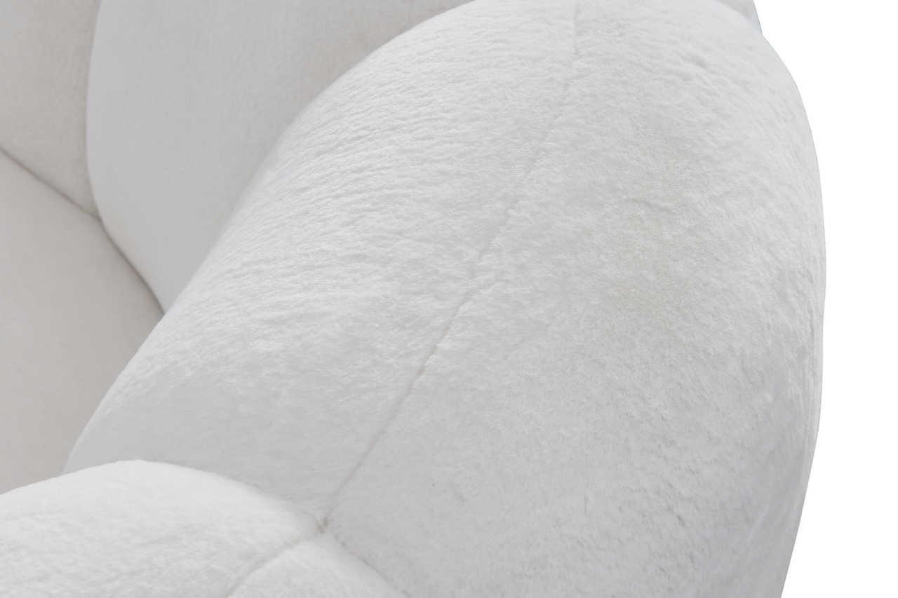 Big Cloud White Soft Fur Fabric Oversize Sectional