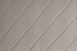 Mio Gray Velvet Panel Queen Bed