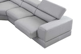 Pella Light Gray Leather LAF Sectional