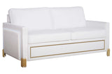 Glamor White Gold Velvet Living Room Set