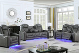 Ash Grey Microfiber 2-Piece Power Reclining Set