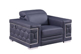 Favo Dark Navy Leather Chair