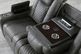 Ash Brown Contemporary Solid Wood Polished Microfiber Power (3Pcs Power Reclining Set) - Ella Furniture