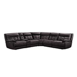 Starlight Brown Power/Adj Headrest Reclining Sectional