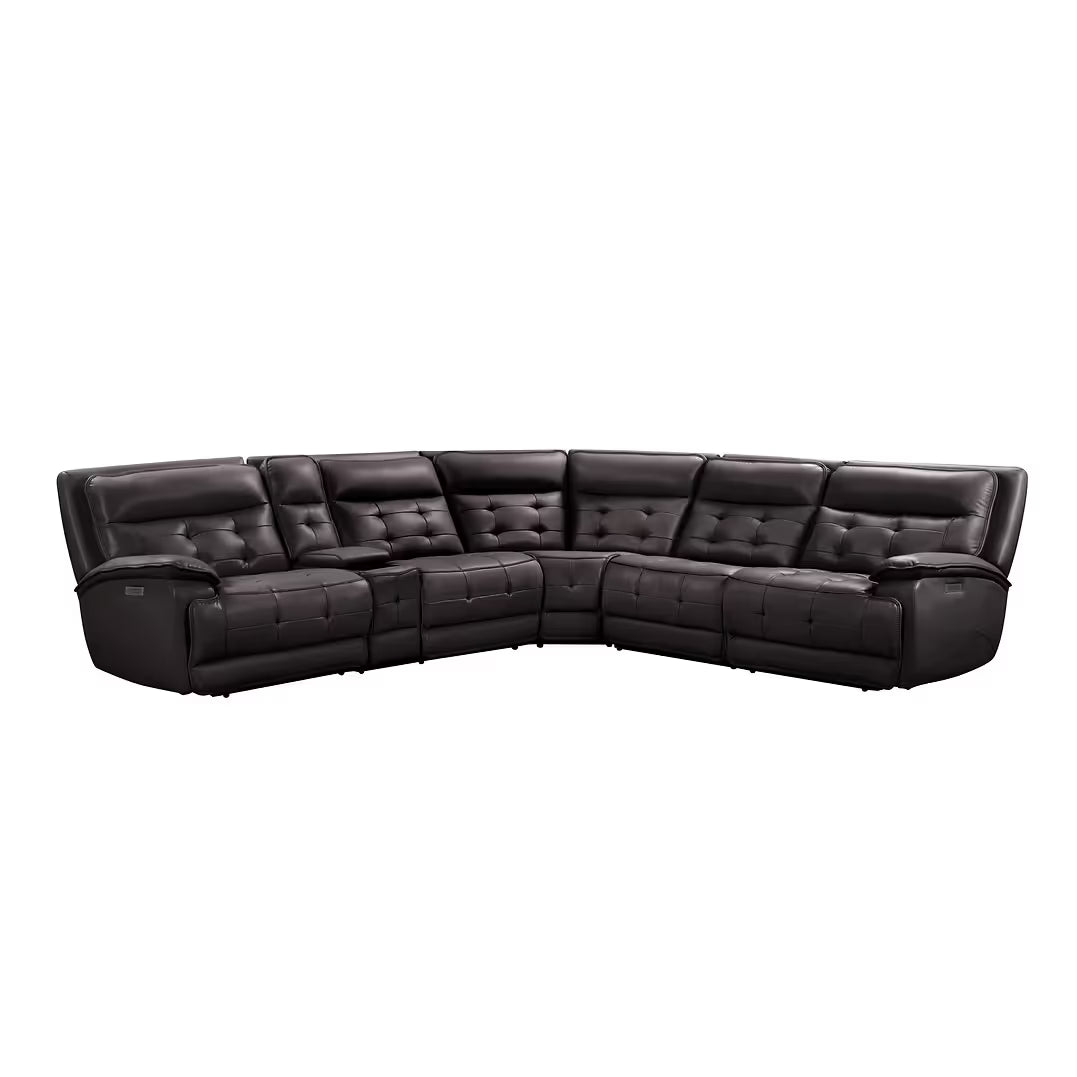 Starlight Brown Power/Adj Headrest Reclining Sectional