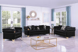 Emma Black Velvet Living Room Set