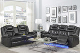 Party Time Gray Power Reclining Set