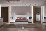Kimera White Modern Contemporary High Gloss Lacquer Solid Wood 5-Drawers Chest - Ella Furniture
