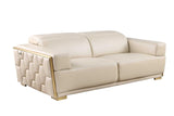 Hexor Beige Leather Living Room Set