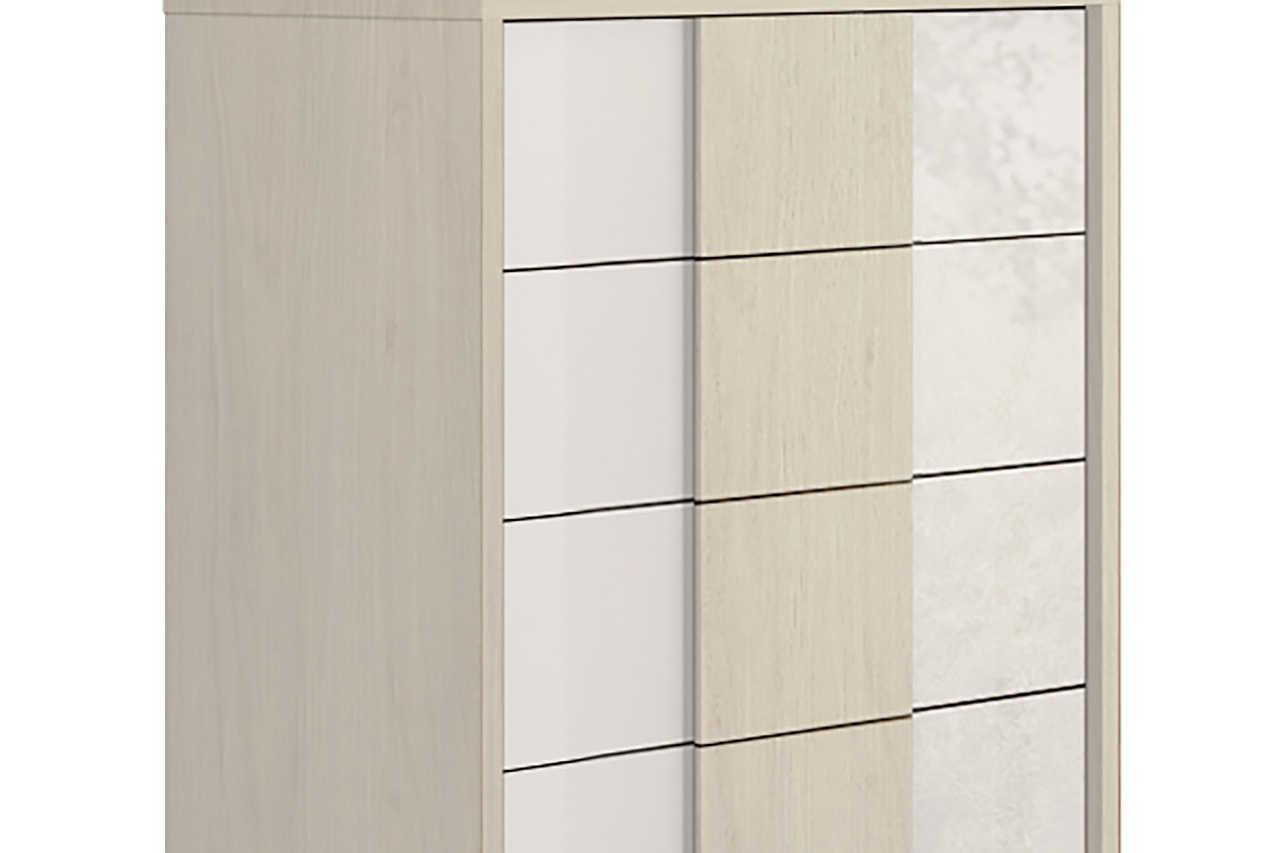Tower White Modern Contemporary Traditional Solid Wood And Veneers 5-Drawers Chest - Ella Furniture
