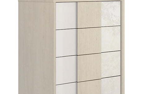 Tower White Modern Contemporary Traditional Solid Wood 2-Drawers Nightstand - Ella Furniture