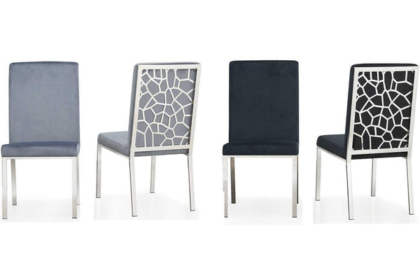 Mimi Chrome Upholstered Dining Chair