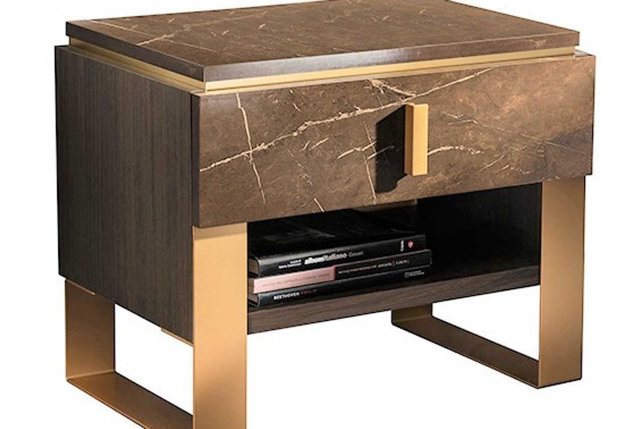 Essenza Brown LED Italian Bedroom Set