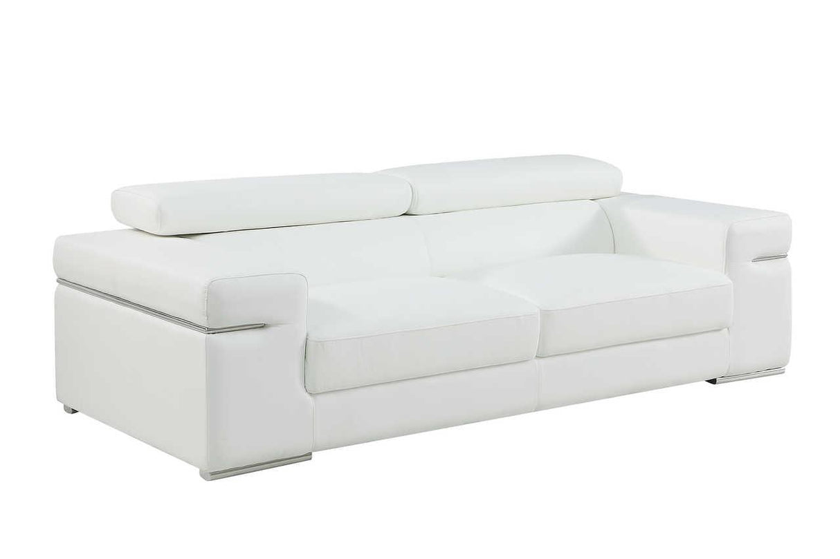 Soho White Modern Italian Leather Collection - Ella Furniture