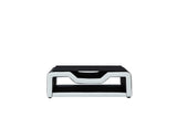 Matrix Black White Faux Leather Sectional