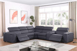 Picasso Dark Gray 6-Piece 2 Power Reclining Sectional