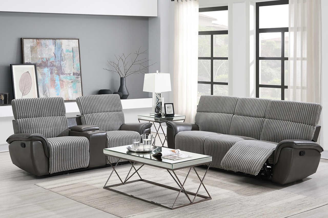 Twist Grey 3-Piece Reclining Set