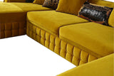 Sicilya Mustard Velvet Sectional