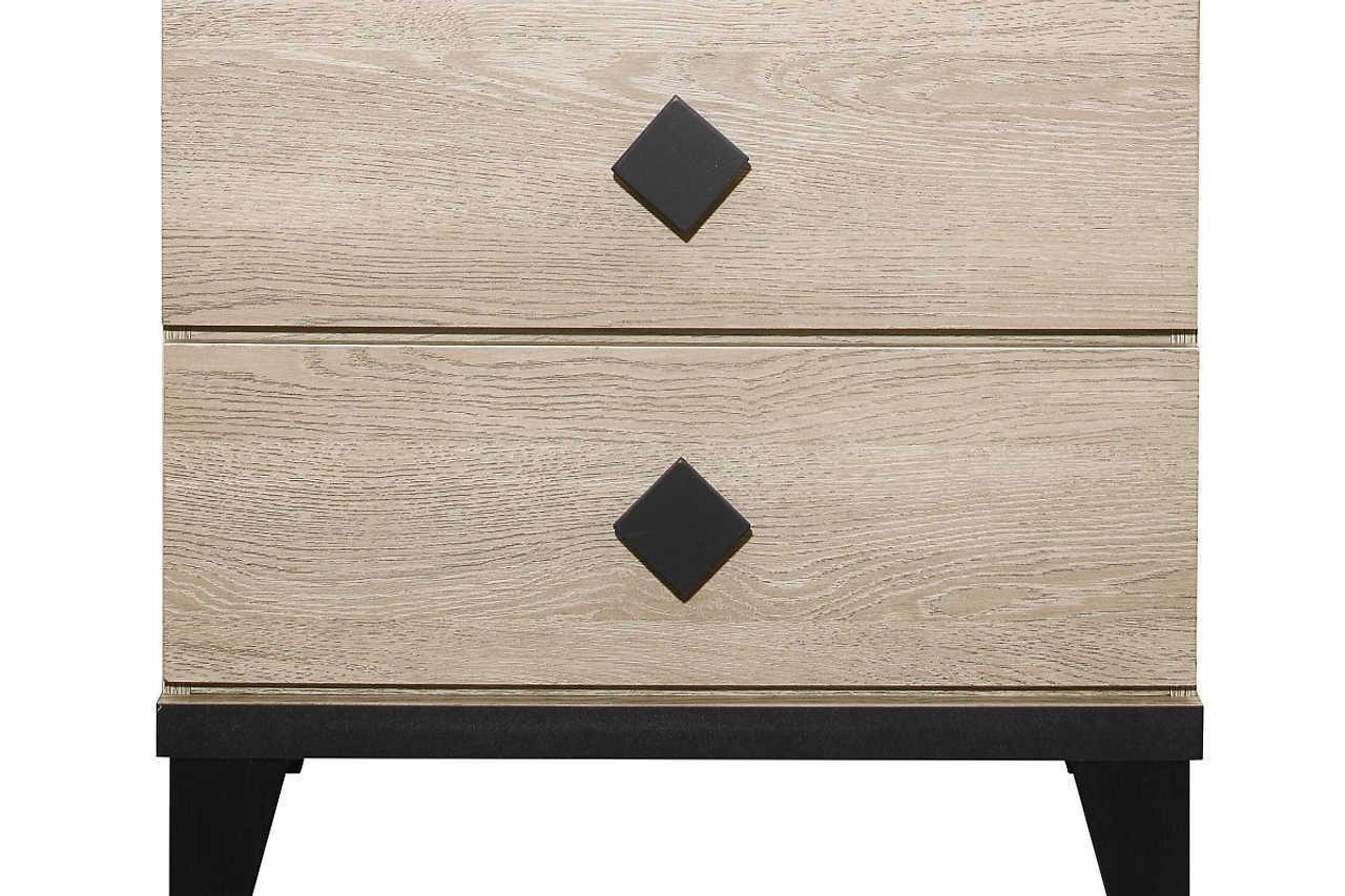 Giza Light Gray Upholstered Tufted Panel Bedroom Set