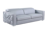 Astra Light Blue Leather Living Room Set