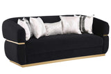 Carmela Black Velvet Living Room Set