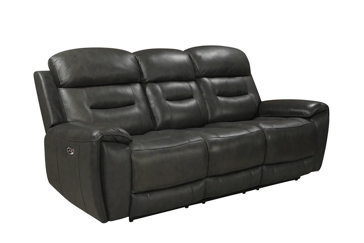 Rosewood Grey Wood Faux Leather (3Pcs Power Reclining Sofa, Loveseat And Recliner) - Ella Furniture