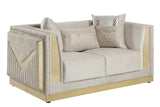Monaco Cream Velvet Living Room Set