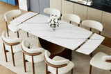 Aman Glossy White 71"-95" Table