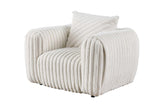 Eli White Fabric Chair