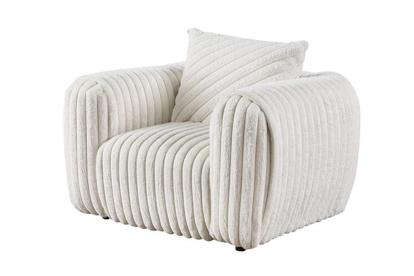 Eli White Fabric Chair